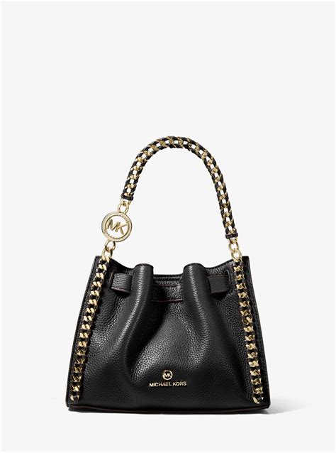 michael kors mina small pebbled leather crossbody bag|Michael Kors large shoulder bag.